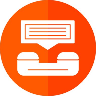 Yardım hattı web simgesi, vektör illüstrasyonu