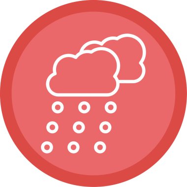 Kar bulutları hava durumu ikonu, vektör illüstrasyonu 