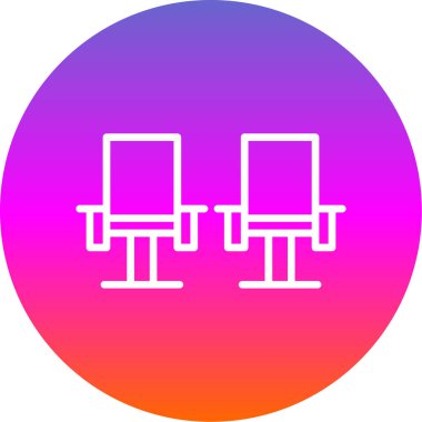 iki boş koltuk simgesi, vektör illüstrasyonu 