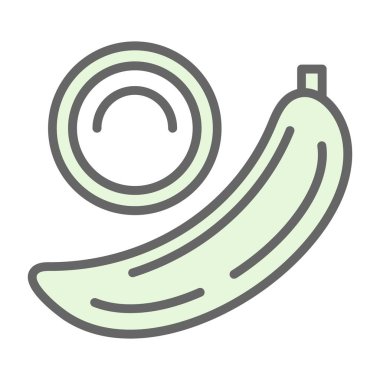 Muz simgesinin vektör illüstrasyonu