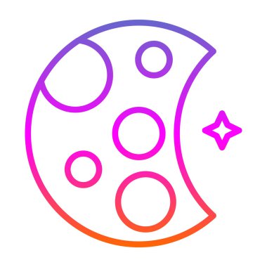 Ay simgesi, vektör illüstrasyonu basit tasarım