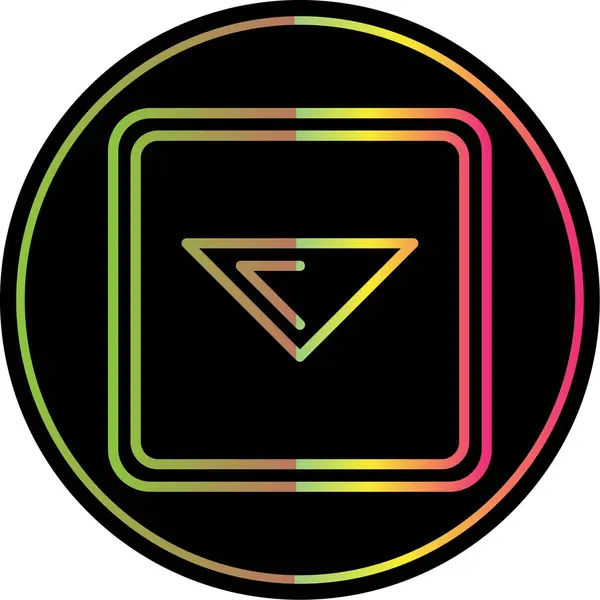 ok aşağı dairesel simge gökkuşağı bitiş ile