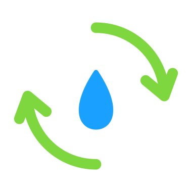 Su. Web simgesi basit tasarım