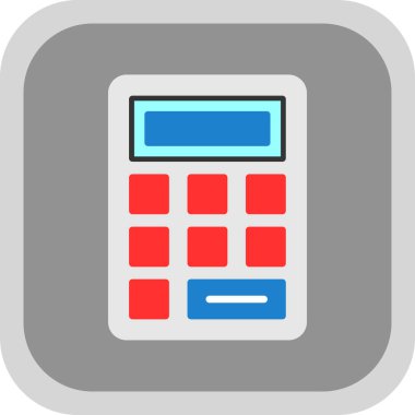 Basit Hesaplayıcı Simgesi, vektör illüstrasyonu