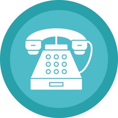 Telefon web simgesi basit illüstrasyon 