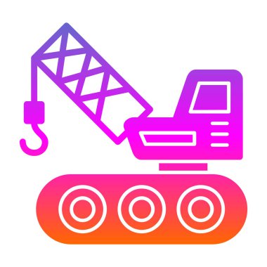 Yapı vinci simgesi web basit illüstrasyon