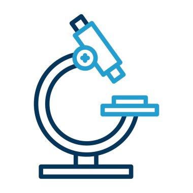 Mikroskop. Web simgesi basit illüstrasyon