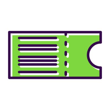 bilet ikonu vektör illüstrasyonu