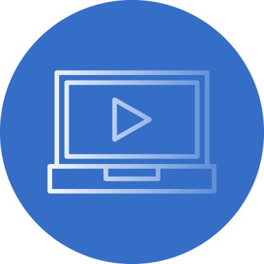 dizüstü bilgisayar simgesi, vektör illüstrasyonu basit tasarım