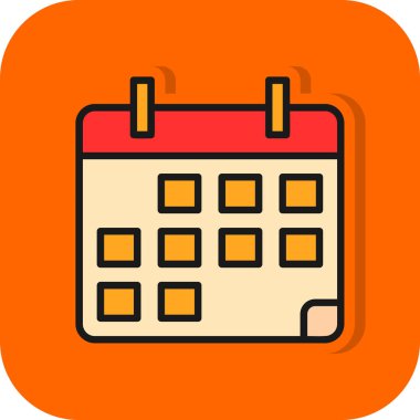 basit takvim simgesini, vektör çizim