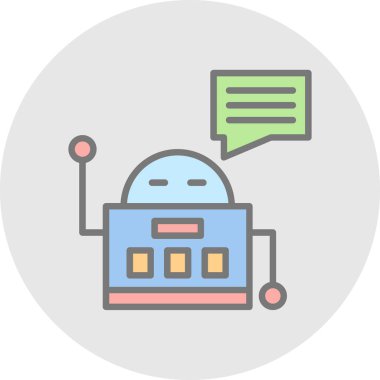 Chatbot simgesi vektör çizimi