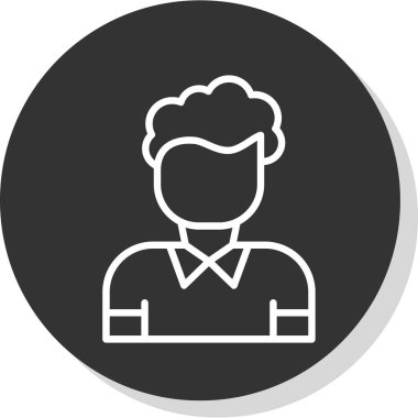 adam düz simge vektör çizim 