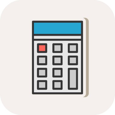 Basit Hesaplayıcı Simgesi, vektör illüstrasyonu