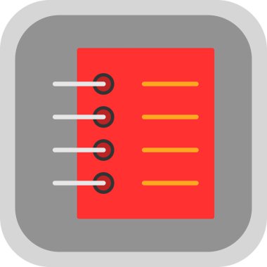 düz grafik not defteri vektör illüstrasyonuName