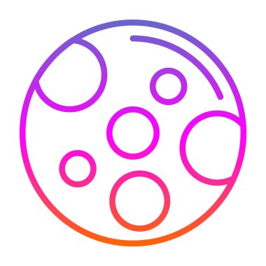 Ay simgesi, vektör illüstrasyonu basit tasarım