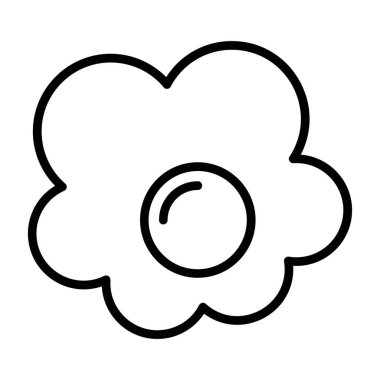 Kızarmış yumurta simgesi, vektör illüstrasyonu