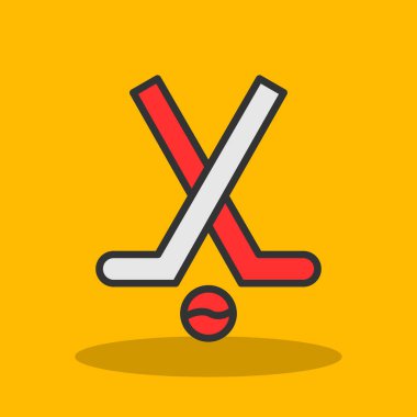 Modern Hokey simgesinin vektör çizimi                          