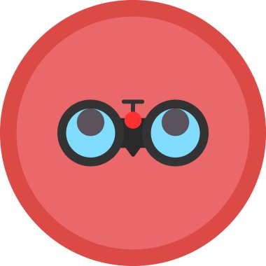 Dürbün simgesi, vektör illüstrasyonu basit tasarım