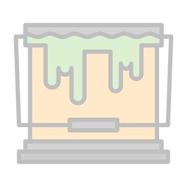 Boya Kovası simgesi, vektör illüstrasyon tasarımı