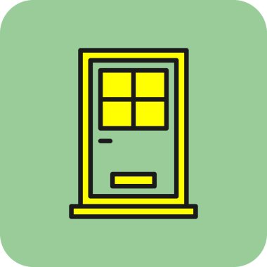 Ön Kapı simgesi, basit vektör illüstrasyonu 