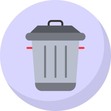 Çöp kutusu simgesi. vektör illüstrasyonu