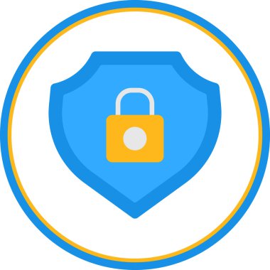 kalkan simgesi logo tasarımı element vektör çizimi 