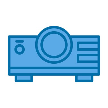 Projektör simgesi, vektör illüstrasyonu 