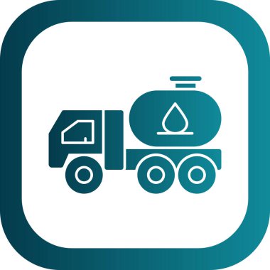 Tanker kamyon web simgesi basit illüstrasyon 