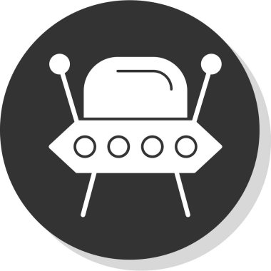 uzay gemisi kapsülü ikon vektör çizimi