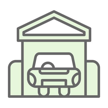 araba vektörü ince çizgi simgesi