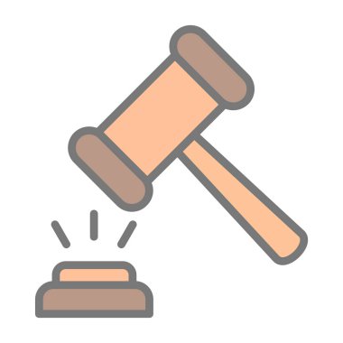 Açık arttırma. Web simgesi vektör illüstrasyonu 