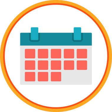 basit takvim simgesini, vektör çizim