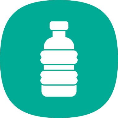 Plastik şişe simgesinin vektör çizimi       