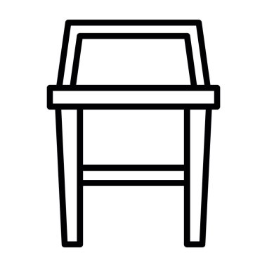 Tabure simgesi, vektör illüstrasyonu 