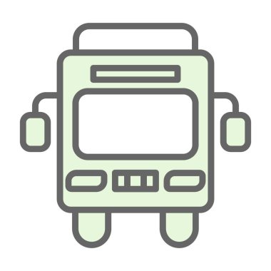 Otobüs. Web simgesi basit illüstrasyon             