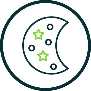 Ay simgesi, vektör illüstrasyonu basit tasarım