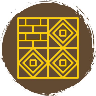 Tahta panel simgesi renk dış hat vektörü