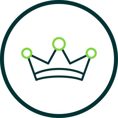 taç düz vektör simgesi 