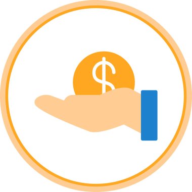 Para için. Web simgesi basit illüstrasyon