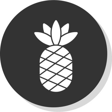 Ananas. Web simgesi basit illüstrasyon 