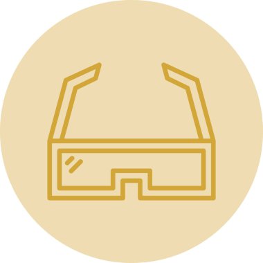 gözlük simgesi, vektör illüstrasyonu 