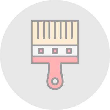 Boya fırçası simgesinin vektör illüstrasyonu