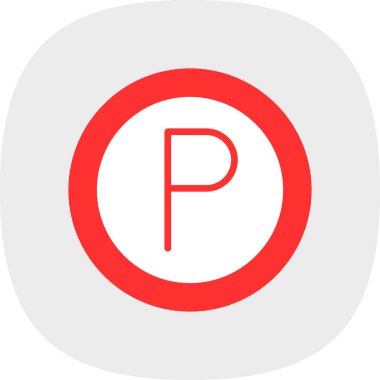 araba park simgesi vektör illüstrasyon                  