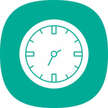 Saat. Web simgesi basit illüstrasyon                  