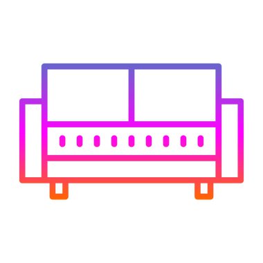 kanepe ikonu vektör illüstrasyonu