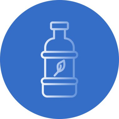 Biyo plastik şişe ikon vektör çizimi