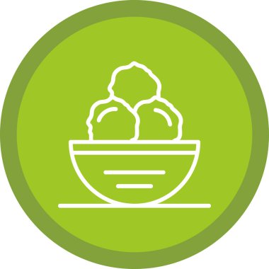 Vektör illüstrasyon, kasedeki köfte ikonu 