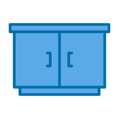 Kutu İçi Mavi Vektör Simgesi Tasarımı