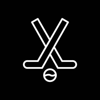 Modern Hokey simgesinin vektör çizimi                          