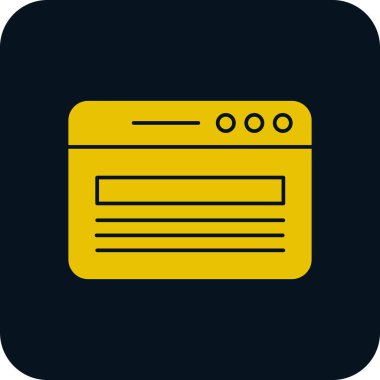 Web sayfası simgesi, vektör illüstrasyonu 